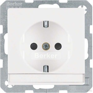 Berker SCHUKO-Steckdose mit Beschr iftungsfeld 47496089