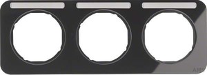 Berker Rahmen mit Beschriftungsfeld schwarz glänzend 10132135