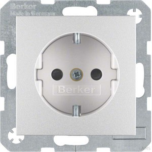 Berker Schuko- Steckdose aluminium matt 47231404