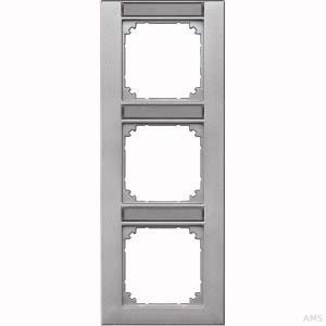 Merten Rahmen 3-fach aluminium beschriftbar senkr 476360