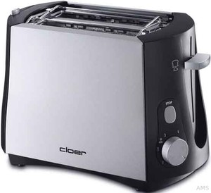 Cloer 3410 Kompakt-Toaster edelstahl/sw
