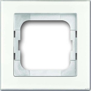 Busch-Jaeger Rahmen 1fach, weißglas 1721-280