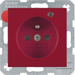 Berker Steckdose rt/glänzend Kontroll-LED 6765098915