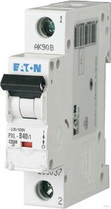 Eaton / Möller LS-Schalter mit Beschrift. C 40A, 1p PXL-C40/1