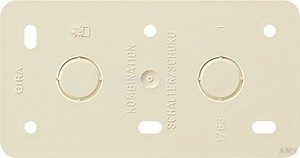 Gira 008013 Montageplatte 2fach Kombinationen Aufputz