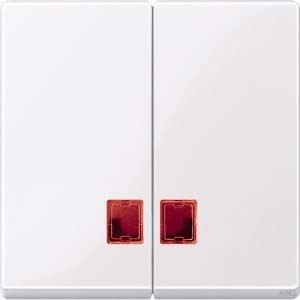 Merten Doppelwippe alpinweiß/glänzend mit Fenster (rot) MEG3456-0325
