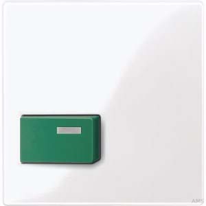 Merten Zentralplatte alpinweiß/glänzend für Abstelltaster grün 451525