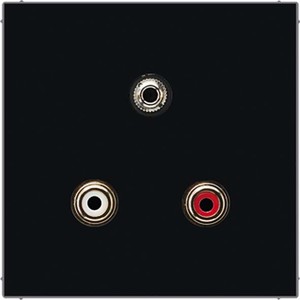 Jung Multimedia-Anschluss schwarz Cinch/Miniklinke 3,5 MA LS 1011 SW