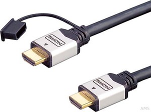 E+P Elektrik HDMI High-Speed-Kabel Ethernet,2m,si/sw HDMI 401