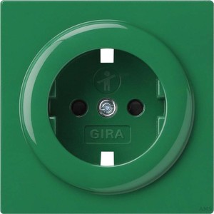Gira 092145 Abdeckung SCHUKO mit erhöhtem Berührungsschutz S Color Grün