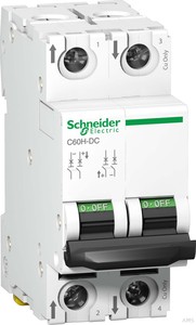 Schneider Electric LS-Schalter 2P 6A C C60H-DC A9N61526