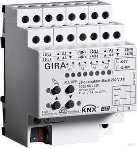 Gira 103900 Jalousieaktor 4fach 230V AC KNX EIB REG