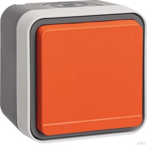 Berker Steckdose orange mit Klappdeckel 47403527