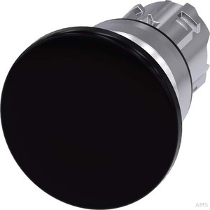 Siemens Pilzdrucktaster 22mm, rund, schwarz 3SU1050-1BD10-0AA0