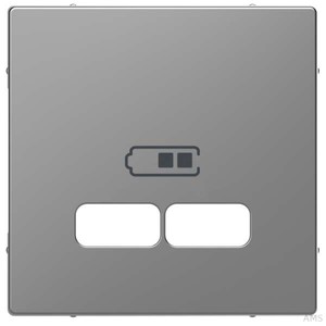 Merten Zentralplatte Edelstahl für USB Ladest. Einsatz MEG4367-6036