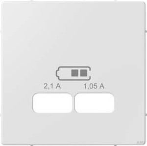 Merten Zentralplatte akt-ws/glanz für USB Ladest. Einsatz MEG4367-0325