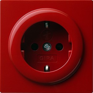 Gira 045343 SCHUKO Steckdose mit erhöhtem Berührungsschutz S Color Rot