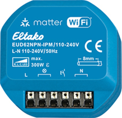 Eltako Universal-Dimmaktor IP über Wi-Fi, bis 300W EUD62NPNIPM/110-240V