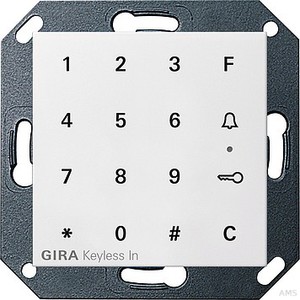 Gira 260503 Keyless In Codetastatur System 55 Reinweiß glänzend