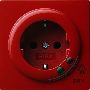 Gira 045143 SCHUKO Steckdose Überspannungsschutz S Color Rot