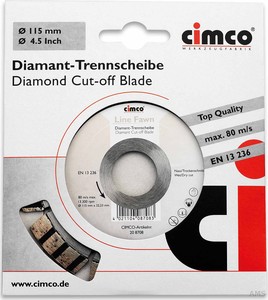 Cimco Diamanttrennscheibe D=115mm 20 8708