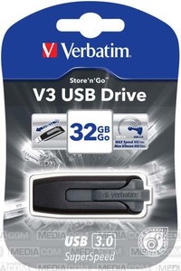 Verbatim USB 3.0 Stick 32GB, V3 Store n Go, grau