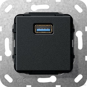 Gira 568210 USB 3.0 A Gender Changer Einsatz Schwarz matt