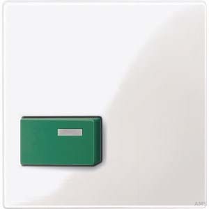 Merten Zentralplatte polarweiß/glänzend für Abstelltaster grün 451519