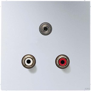 Jung Multimedia-Anschluss aluminium Cinch/Miniklinke 3,5 MA AL 1011