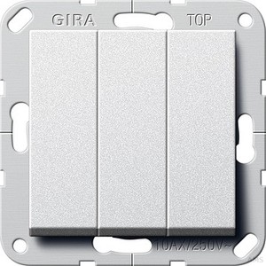 Gira 283026 Wippschalter Ein Aus 3fach System 55 Farbe Alu