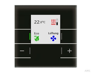 MDT Glas Raumtemperaturregler Smart, schwarz SCN-RTRGS. 02