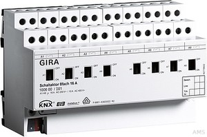 Gira 100600 Schaltaktor 8fach 16 A KNX EIB REG
