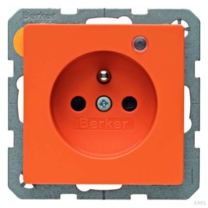 Berker Steckdose orange samt Kontroll-LED 6765096014