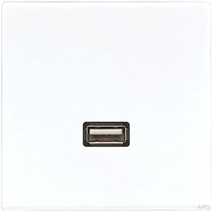 Jung Multimedia-Anschluss cremeweiß (ws) USB mit Tragring MA LS 1122