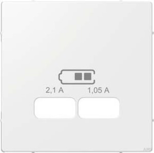 Merten Zentralplatte polarweiß/glanz für USB Ladest. Einsatz MEG4367-0319