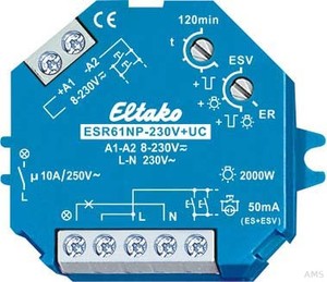 Eltako Stromstoßschalter 1S pot. frei 10A/250V ESR61NP-230V+UC