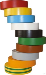 HellermannTyton PVC Isolierband-Set 10 versch. Farben HTAPE-FLEX15MX-15X10