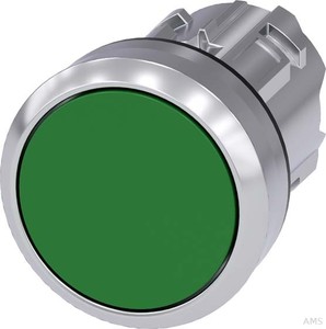 Siemens Drucktaster 22mm, rund, grün 3SU1050-0AB40-0AA0