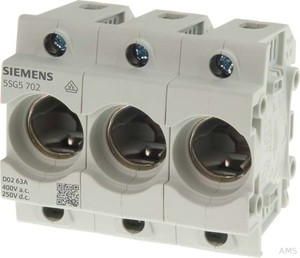 Siemens Neozed-Sicherungssockel Gr. D02, 3-polig, 63A 5SG5702