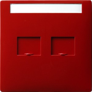 Gira 066343 Abdeckung Modular Jack mit Beschriftungsfeld S Color Rot
