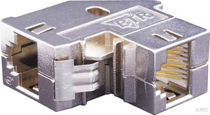 Metz Connect RJ45-Kupplung Cat. 6 snap-in, 90Gr 1309A1-I