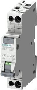 Siemens FI/LS-Schalter 6kA TypA 30mA B16 5SV1316-6KK16
