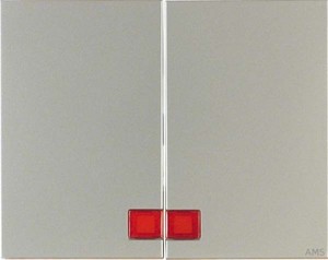 Berker Wippen mit roter Linse K. 5 edelstahl, lackiert 14377004
