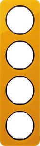 Berker Rahmen 4-fach orange tra./sw glanz 10142334