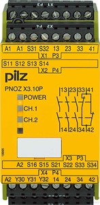 Pilz Not-Aus-Schaltgerät 24ACDC 3n/o 1n/c 1so PNOZ X3.10P #777314