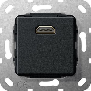 Gira 566910 HDMI Gender Changer Einsatz Schwarz matt