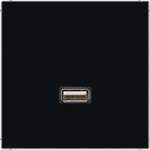 Jung Multimedia-Anschluss schwarz USB mit Tragring MA LS 1122 SW