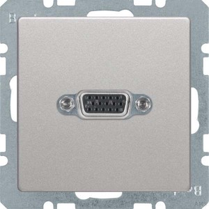 Berker VGA-Steckdose aluminium lack mit Klemmen 3315416084