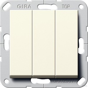 Gira 283001 Wippschalter Ein Aus 3fach System 55 Cremeweiß