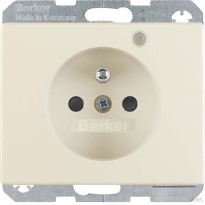 Berker Steckdose ws/glänzend Kontroll-LED 6765090002